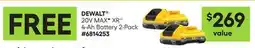 Lowe's 20V MAX XR 4-Ah Battery 2-Pack offer