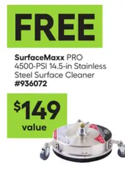 Lowe's PRO 4500-PSI 14.5-in Stainless Steel Surface Cleaner offer