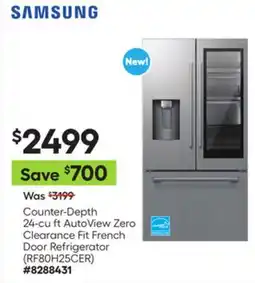 Lowe's Counter-Depth 24-cu ft AutoView Zero Clearance Fit French Door Refrigerator offer