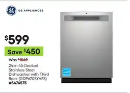 Lowe's 24-in 45-Decibel Stainless Steel Dishwasher with Third Rack offer