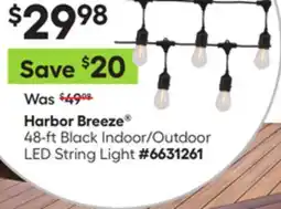 Lowe's 48-ft Black Indoor/Outdoor LED String Light offer