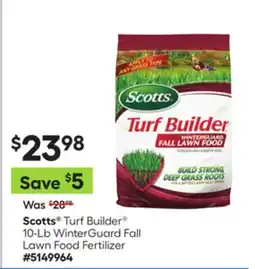 Lowe's Turf Builder 10-Lb WinterGuard Fall Lawn Food Fertilizer offer