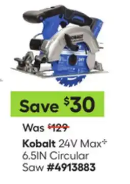 Lowe's 24V Max* 6.5IN Circular Saw offer