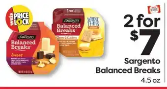 Weis Markets Sargento Balanced Breaks offer