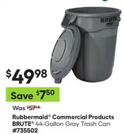 Lowe's Rubbermaid Commercial Products BRUTE 44-Gallon Gray Trash Can offer