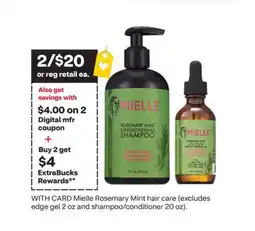CVS Mielle Rosemary Mint hair care (excludes edge gel 2 oz and shampoo-conditioner 20 oz) offer