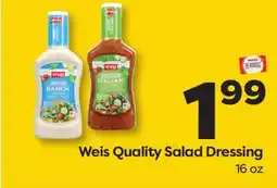 Weis Markets Weis Quality Salad Dressing offer