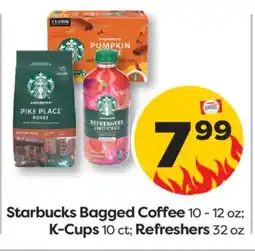 Weis Markets Starbucks Bagged Coffee K-Cups Refresher offer