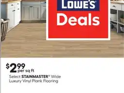 Lowe's Select Wide Luxury Vinyl Plank Flooring offer