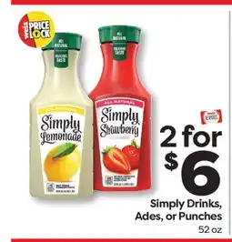 Weis Markets Simply Drinks, Ades, or Punches offer