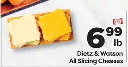 Weis Markets Dietz & Watson All Slicing Cheeses offer