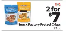 Weis Markets Snack Factory Pretzel Crisps offer