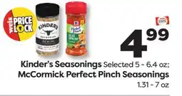 Weis Markets Kinder's Seasonings Selected 5 - 6.4 oz McCormick Perfect Pinch Seasonings 1.31 - 7 oz offer