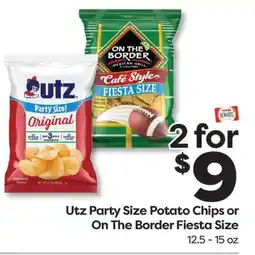 Weis Markets Utz Party Size Potato Chips or On The Border Fiesta Size offer