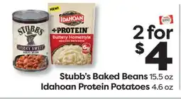 Weis Markets Stubb's Baked Beans 15.5 oz Idahoan Protein Potatoes 4.6 oz offer