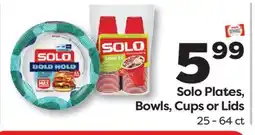 Weis Markets Solo Plates, Bowls, Cups or Lids offer