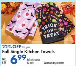 Boscov's Fall Single Kitchen Towels offer