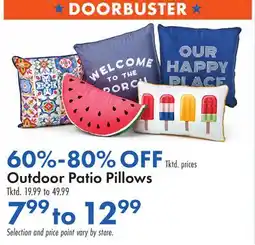 Boscov's Outdoor Patio Pillows DOORBUSTER offer