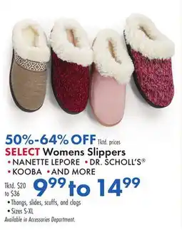 Boscov's SELECT Womens Slippers offer