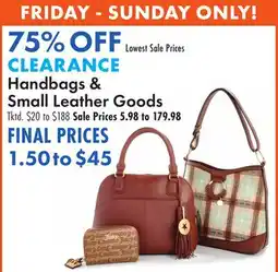 Boscov's CLEARANCE Handbags & Small Leather Goods offer