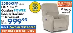 Boscov's LA-Z-BOY Cassian POWER Rocker Recliner with headrest offer