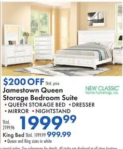 Boscov's Jamestown Queen Storage Bedroom Suite offer