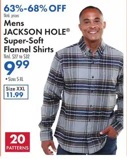 Boscov's Mens JACKSON HOLE Super-Soft Flannel Shirts offer