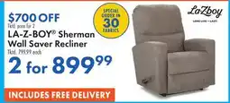 Boscov's LA-Z-BOY Sherman Wall Saver Recliner offer