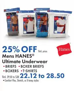 Boscov's Mens HANES Ultimate Underwear offer