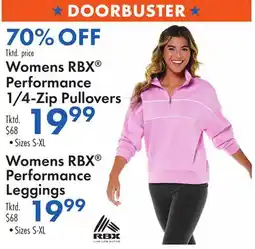 Boscov's Womens RBX Performance 1/4-Zip Pullovers offer