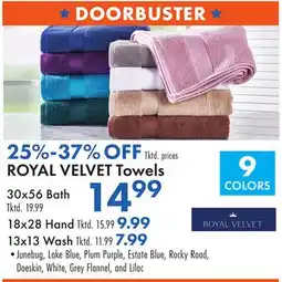 Boscov's ROYAL VELVET Towels offer