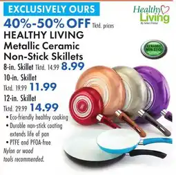 Boscov's HEALTHY LIVING Metallic Ceramic Non-Stick Skillets offer