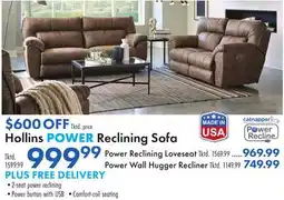 Boscov's Hollins POWER Reclining Sofa offer
