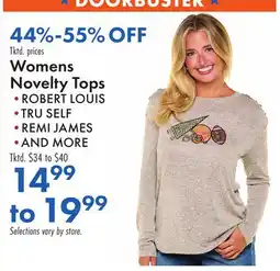Boscov's Womens Novelty Tops offer