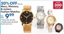 Boscov's Mens, Women's & Juniors Fashion Watches offer