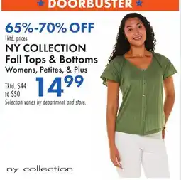 Boscov's NY COLLECTION Fall Tops & Bottoms offer