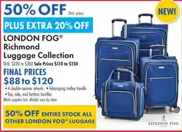 Boscov's LONDON FOG Richmond Luggage Collection offer