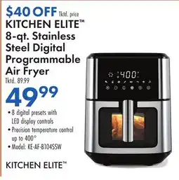 Boscov's KITCHEN ELITE 8-qt. Stainless Steel Digital Programmable Air Fryer offer