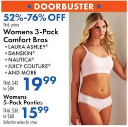Boscov's Womens 3-Pack Comfort Bras offer
