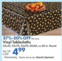 Boscov's Vinyl Tablecloths offer