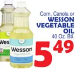 Bravo Supermarkets WESSON VEGETABLE OIL offer