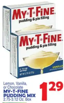 Bravo Supermarkets MY-T-FINE PUDDING MIX offer