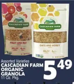 Bravo Supermarkets CASCADIAN FARM ORGANIC GRANOLA offer