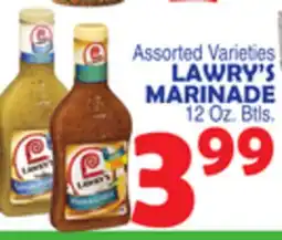 Bravo Supermarkets LAWRY'S MARINADE offer