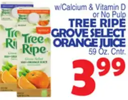 Bravo Supermarkets TREE RIPE GROVE SELECT ORANGE JUICE offer