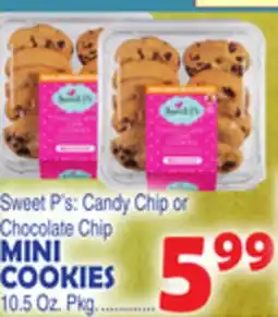 Bravo Supermarkets Sweet P's Candy Chip or Chocolate Chip MINI COOKIES offer