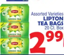 Bravo Supermarkets LIPTON TEA BAGS offer