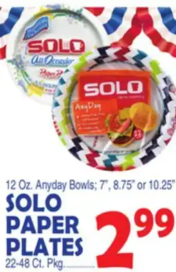 Bravo Supermarkets SOLO PAPER PLATES offer