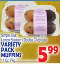 Bravo Supermarkets Simple Joys VARIETY PACK MUFFINS offer