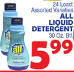 Bravo Supermarkets ALL LIQUID DETERGENT offer